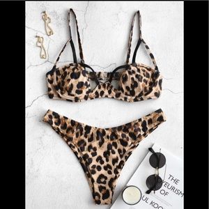 ZAFUL leopard cut out bikini